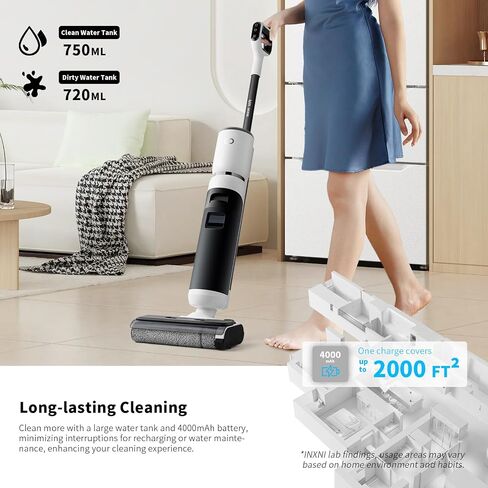 W10 16KPA Cordless Wet Dry Vacuum Cleaner with Self Cleaning, Vacuum and Mop, All in One Low Noise Mop Vacuum Cleaner with Dual Sided Cleaning for Hard Floor, Area Rugs, 8.8 lbs in Saudi Arabia