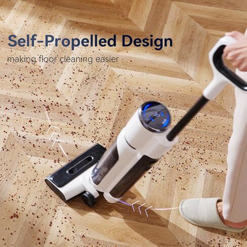 W10 16KPA Cordless Wet Dry Vacuum Cleaner with Self Cleaning, Vacuum and Mop, All in One Low Noise Mop Vacuum Cleaner with Dual Sided Cleaning for Hard Floor, Area Rugs, 8.8 lbs in Saudi Arabia
