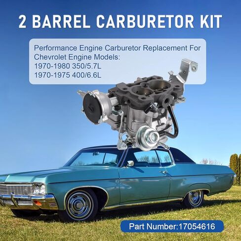 مكربن ​​2 أسطوانة لسيارة تشيفي - روتشستر 2GC كاربوريتر كارب، محرك شيفروليه صغير الكتلة 350/5.7 لتر 1970-1980، 400/6.6 لتر 1970-1975، مكربنات بديلة للسيارات، قاعدة كبيرة in Kuwait