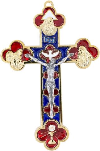 5.5" Tertium Millennium Holy Trinity Cross Crucifix Pendant | Great Catholic Gift for First Holy Communion or Confirmation | Christian Home Decor (Gold-Tone) in Saudi Arabia