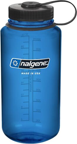 Nalgene Tritan Wide Mouth BPA-Free Water Bottle, Blue w/Black Cap, 32-Ounces in Saudi Arabia