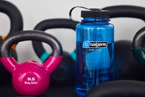 Nalgene Tritan Wide Mouth BPA-Free Water Bottle, Blue w/Black Cap, 32-Ounces in Saudi Arabia