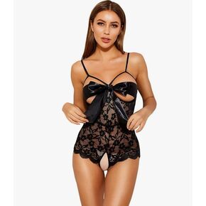 exciting Lives closed lingerie set Black, Black, One size
