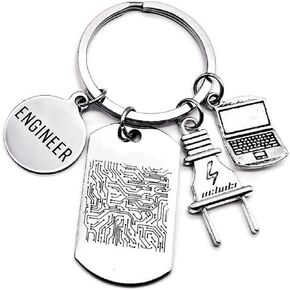 Engineer Keychain Circuit Board Keychain Electrical Engineer Gift Electronic Design Engineering Computer Engineering Computer Laptop Charms Engineer Teacher Gift Engineer Student Graduation Gift