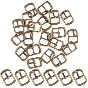 Framendino, 20 Pack Metal Single Prong Pin Shoes Buckles Roller Buckle Hardware Pin Buckle for Shoes Bag Leather Belt