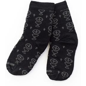 Sock Religious First Communion Boys Black Polyester Blend Novelty Religious Socks, Kids in Kuwait