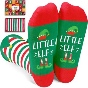 Zmart Funny Christmas Socks for Kids, Boys Girls Holiday Socks ELF Socks, Christmas Gifts Santa Gifts Stocking Stuffers