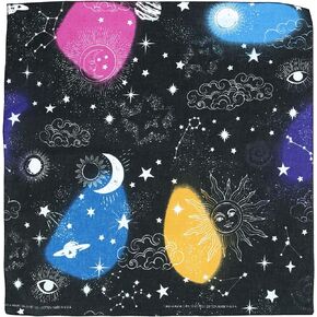 CTM® Glow in the Dark Galaxy Print Bandana