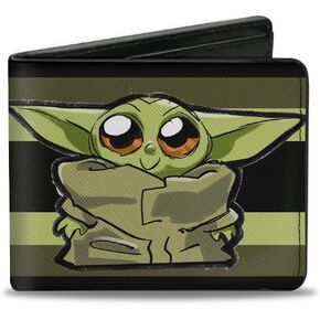 Buckle-Down Men's Bifold Wallet Star Wars The Child, 4.0" x 3.5"