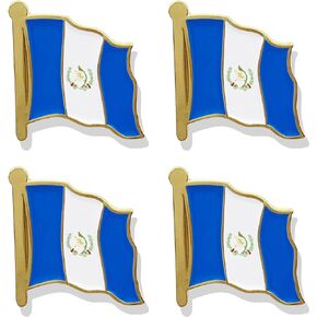 HSQCEZ 4 Pack Guatemala Flag Lapel Pin - Guatemalan Flags Pins Lapel Hat Backpacks Suit Decoration & Men Women Waving Patriotic Enamel Metal Badge Souvenir