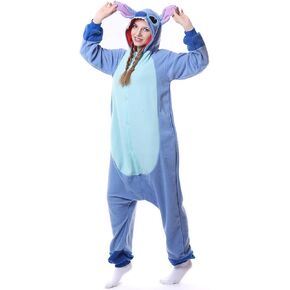 Unisex Adult Onesies Halloween Christmas Costume Stitch Cosplay Onesie Sleepwear One Piece Pajamas for Women Men