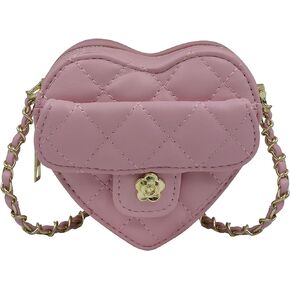 RARITYUS Cute Heart-shaped Crossbody Bag Fashion Wallet Shoulder Bag with Adjustable Strap for Women Girls