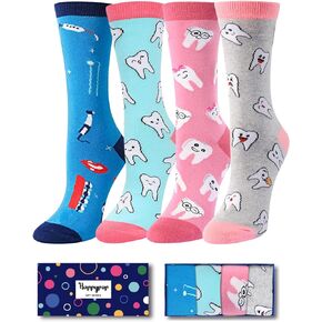 HAPPYPOP Dental Assistant Gifts Dentist Gifts Teeth Gifts Tooth Gifts Dental School Gifts, Dentist Socks Women Dental Socks Tooth Socks Teeth Socks Dentist Socks