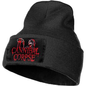 Unisex Adult Knit Hats Beanie Hat Winter Warm Printing Skull Cap Black