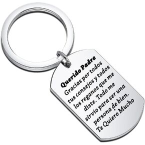 Zuo Bao Regalos Para Papa Spanish Gifts for Dad Querido Padre Keychain Spanish Gifts for Dad Querido Papa Keychain