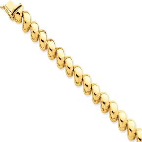سوار سان ماركو من الذهب الأصفر عيار 14 قيراط للنساء من Diamond2Deal