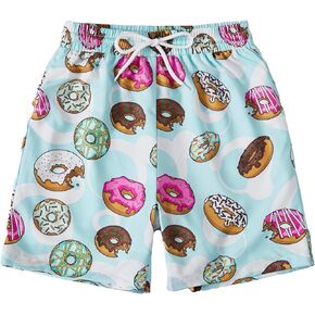 Floerns Boy's Patchwork Drawstring Waist Printed Summer Boho Track Shorts