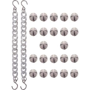 Metal Shoe Chains Punk Rivet Cone Spike Shoe Charms Bling Chain Decoration Sandals for Women Girls Man Party Favors Birthday Gifts Sliver
