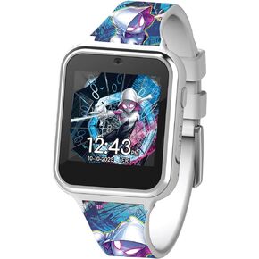 Accutime Spiderman Ghost Spider Educational Learning Touchscreen Kids Smartwatch - Multicolor Strap- Toy - Girls, Boys, Toddlers - Selfie Cam, Games, Alarm, Calculator, Pedometer (Model: SPD4935AZ)