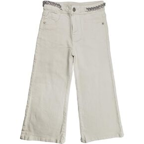 KIDSCOOL SPACE Girls Jeans,Little Big Elastic Band Inside Stretchy Wide Leg Boot Cut Denim Pants
