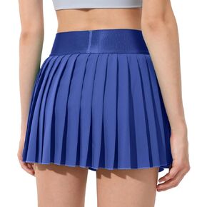 Husnainna Pleated Tennis Skirt for Women Built-in Shorts High Waisted Athletic Skirts Skorts with Pockets Flowy Casual