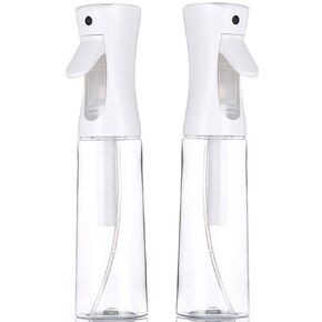 URBEST Continuous Mist Spray Bottle - 2 Pack 10.1OZ Empty Ultra Fine Water Mist Sprayer for Hairstyling, Salons, Cleaning, Plants, Misting & Skin Care