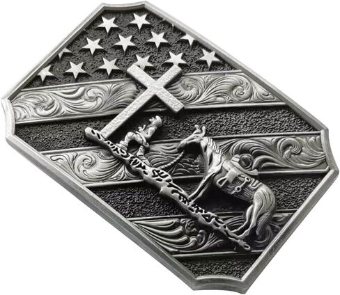 Vintage Metal Belt Buckle Cross Kneeling Prayer Horse Eagle Cowboy Sheriff Large Size Belt Buckle Unique in Saudi Arabia