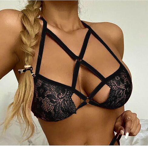 المرأة كامي الصدرية متقاطع رمش المحاصيل الأعلى الصدرية مثير الدانتيل Bralette Busiter الملابس الداخلية in Kuwait