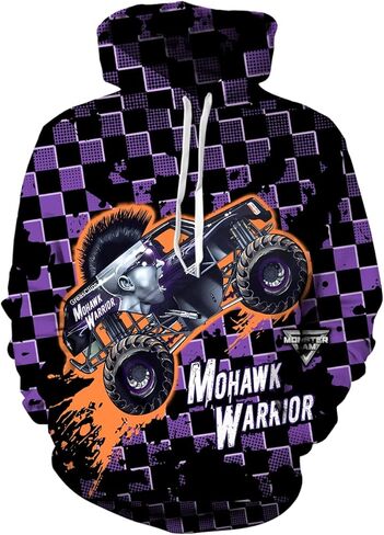 سترة بقلنسوة كلاسيكية واريور بغطاء رأس للشاحنة بأقصى قدر من التدمير للأطفال الصغار إلى الأطفال الكبار، مقاس 01-صغير in Kuwait