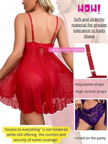 Kaei&Shi Maternity Long Dress, Wirefree Lace Bra, Mid-Rise Panty, 2Pc Babydoll in Saudi Arabia