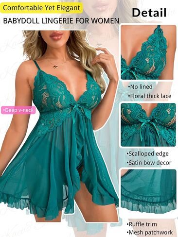 Kaei&Shi Maternity Long Dress, Wirefree Lace Bra, Mid-Rise Panty, 2Pc Babydoll in Saudi Arabia