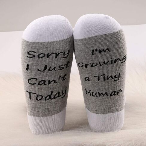 JXGZSO Pregnancy Gift New Mom Gifts Sorry I Just Can't Today I'm Growing a Tiny Human Mom Sock Pregnant Mom Gift in Saudi Arabia