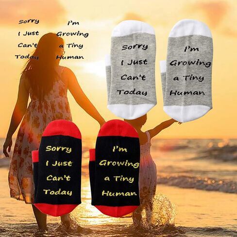 JXGZSO Pregnancy Gift New Mom Gifts Sorry I Just Can't Today I'm Growing a Tiny Human Mom Sock Pregnant Mom Gift in Saudi Arabia