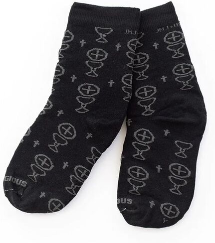 Sock Religious First Communion Boys Black Polyester Blend Novelty Religious Socks, Kids in Kuwait