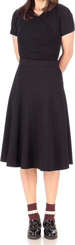 Dani's Choice Everyday High Waist A-line Flared Skater Midi Skirt in Saudi Arabia