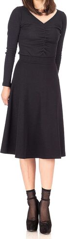 Dani's Choice Everyday High Waist A-line Flared Skater Midi Skirt in Saudi Arabia