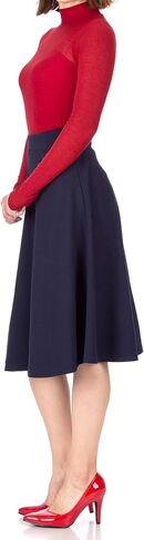 Dani's Choice Everyday High Waist A-line Flared Skater Midi Skirt in Saudi Arabia