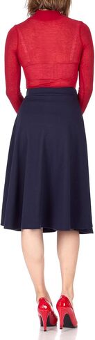 Dani's Choice Everyday High Waist A-line Flared Skater Midi Skirt in Saudi Arabia