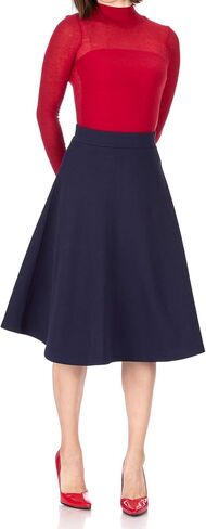 Dani's Choice Everyday High Waist A-line Flared Skater Midi Skirt in Saudi Arabia