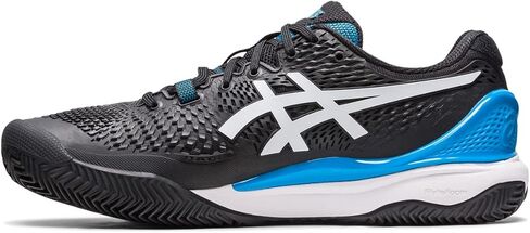 ASICS Men's Gel-Resolution 9 Clay Tennis Shoes, 8.5, Black/White in Saudi Arabia