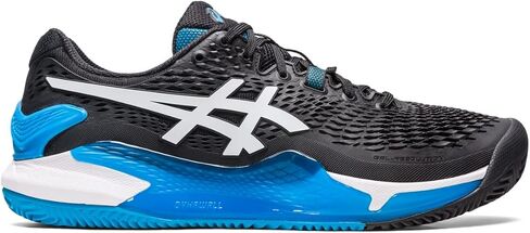 ASICS Men's Gel-Resolution 9 Clay Tennis Shoes, 8.5, Black/White in Saudi Arabia