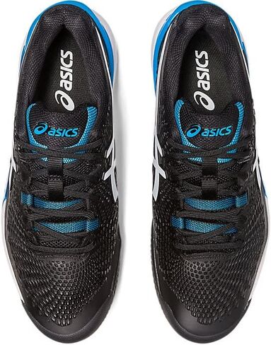 ASICS Men's Gel-Resolution 9 Clay Tennis Shoes, 8.5, Black/White in Saudi Arabia
