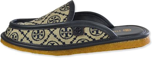 Tory Burch Womens 87680 Woven Jacquard Body Leather Piping Buddy Mule Slip Ons, in Saudi Arabia