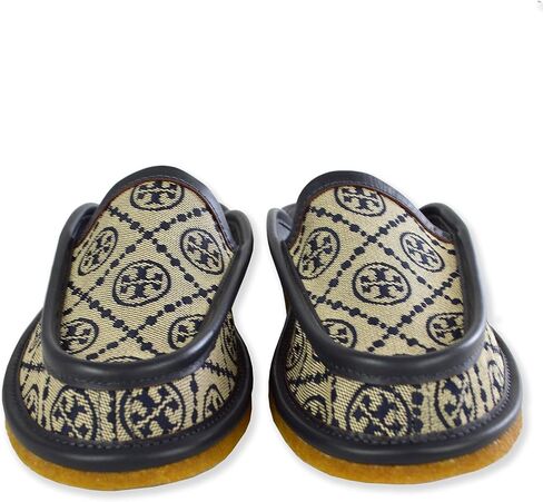 Tory Burch Womens 87680 Woven Jacquard Body Leather Piping Buddy Mule Slip Ons, in Saudi Arabia
