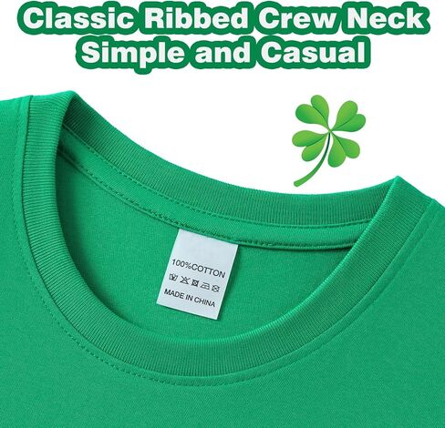 MERIABNY Kids St Patricks Day Shirt Lucky Shamrock Short Sleeve Shirt for Aged 4-11 in Kuwait
