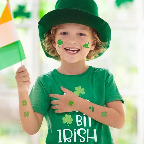 قميص MERIABNY Kids St Patricks Day قميص Lucky Shamrock قصير الأكمام للأعمار من 4 إلى 11 عامًا in Saudi Arabia