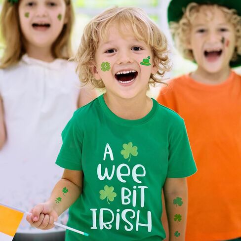 قميص MERIABNY Kids St Patricks Day قميص Lucky Shamrock قصير الأكمام للأعمار من 4 إلى 11 عامًا in Saudi Arabia