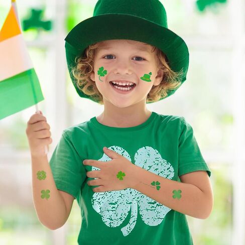 قميص MERIABNY Kids St Patricks Day قميص Lucky Shamrock قصير الأكمام للأعمار من 4 إلى 11 عامًا in Saudi Arabia