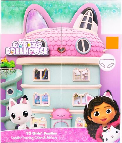 ملابس داخلية من DreamWorks Gabby's Dollhouse لمدة 12 يومًا لفتح صندوقها لقضاء عطلة ممتعة مع الملصقات ومخطط نجاح المرحاض in Kuwait