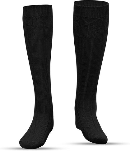 Highland Scottish Wool Blend Kilt Hose for Men Ribbed Socks for USA Shoe Sizes in Kuwait